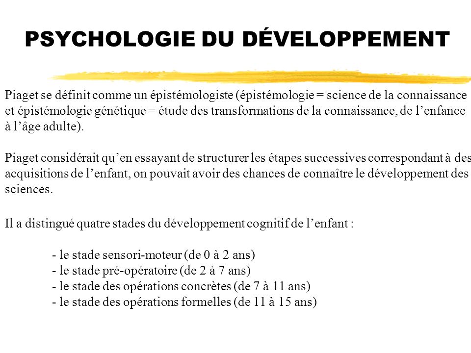 PSYCHOLOGIE DU D VELOPPEMENT ppt t l charger